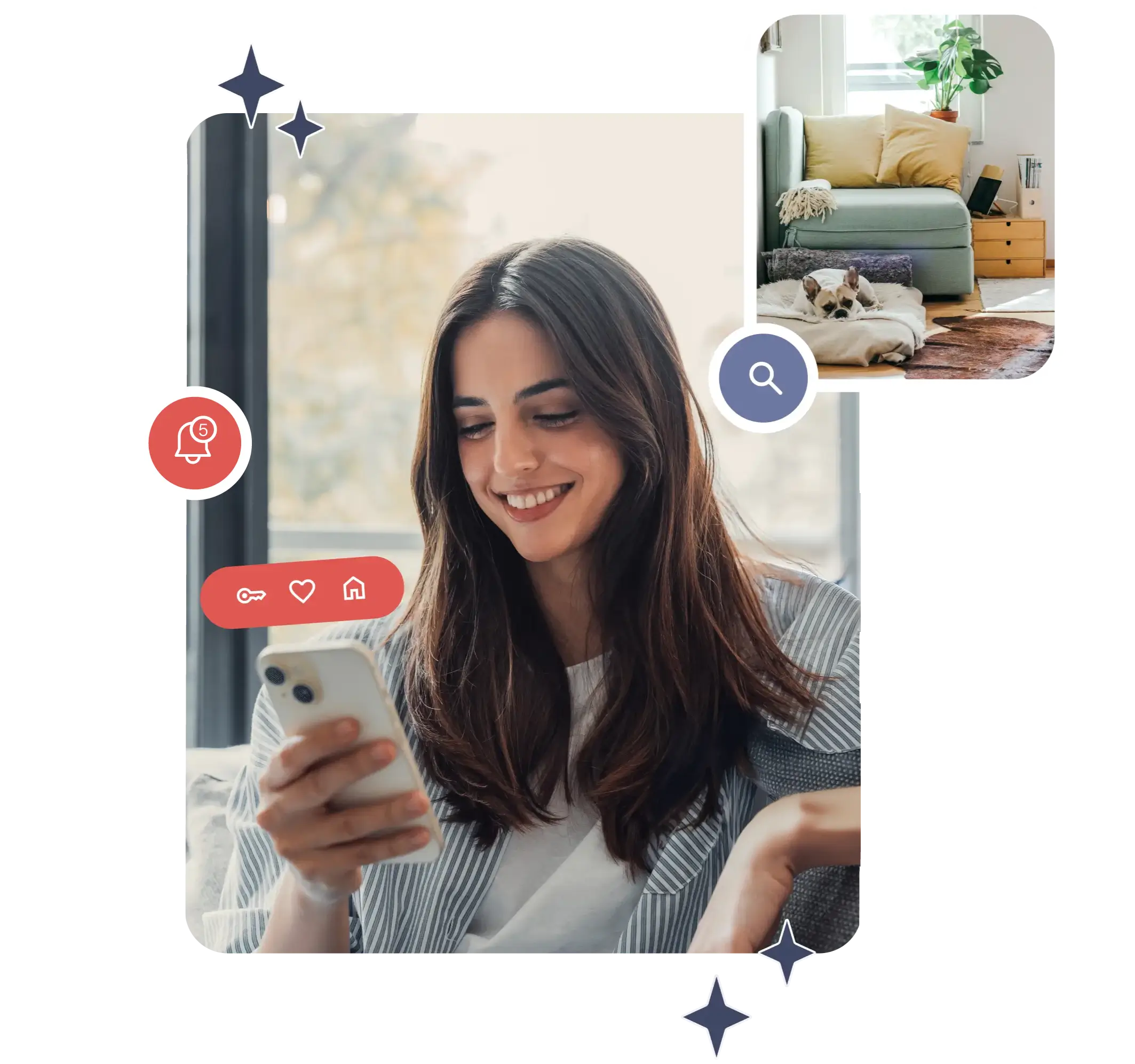 Mujer con un teléfono